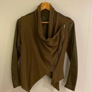 Blank NYC Olive green zip jacket